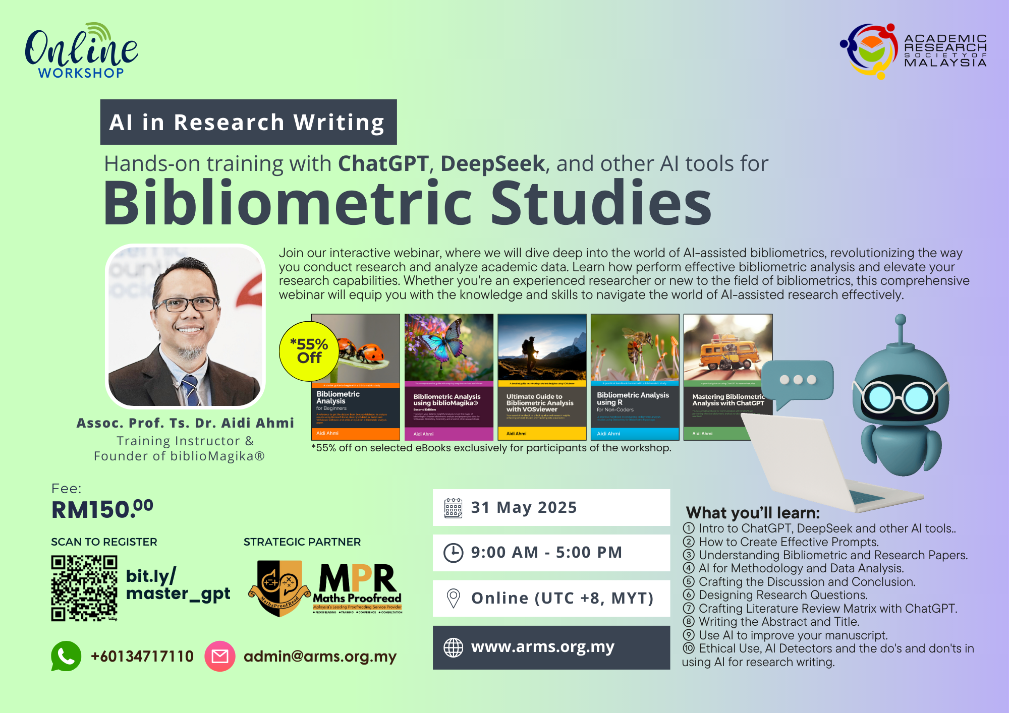 AI in Research Writing: Hands-on training with ChatGPT, DeepSeek and other AI tools for Bibliometric Studies